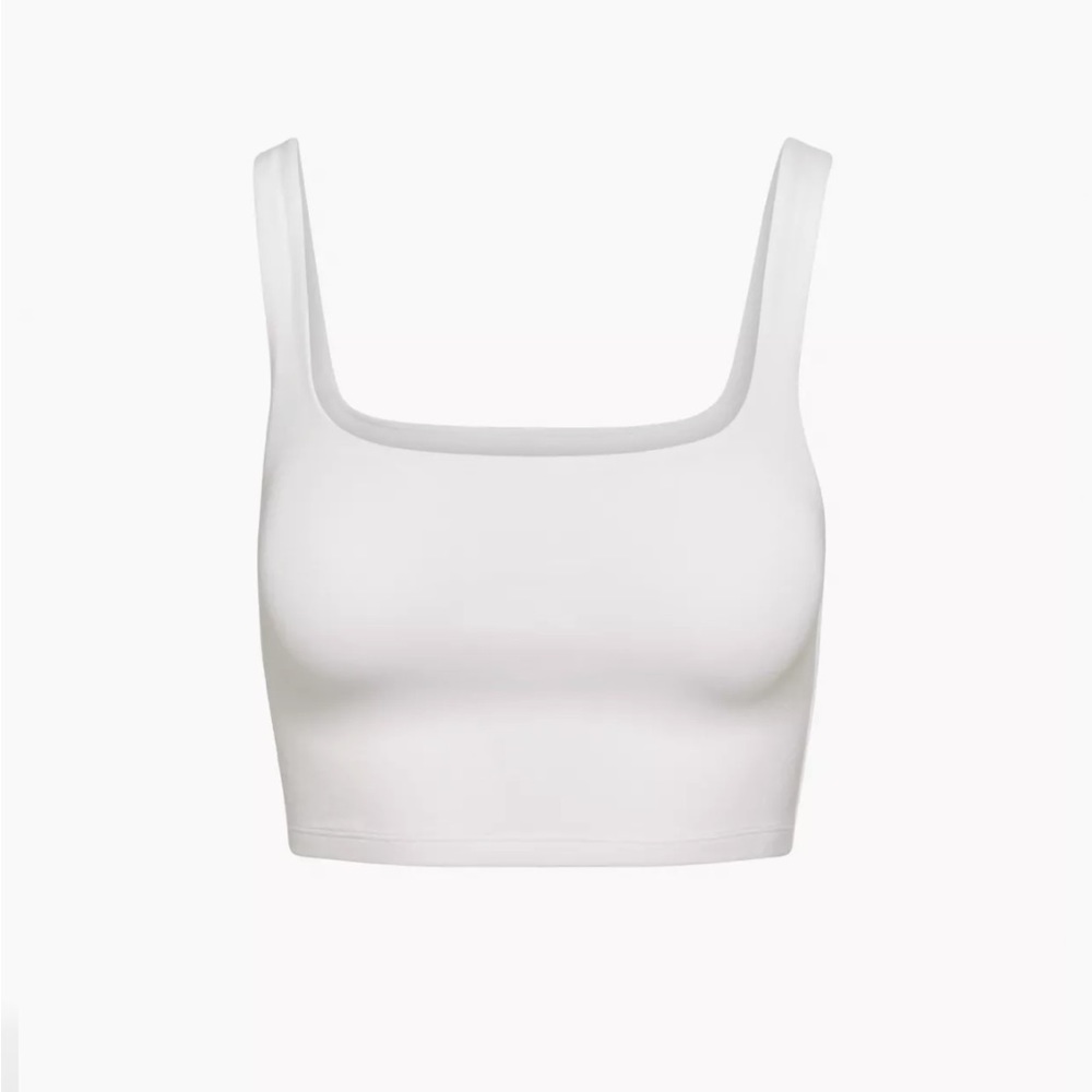 Aritzia Wilfred Vacay Cropped Tank, color white, size M